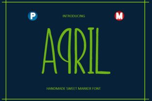 April: A Handmade Sweet Marker Font for Creative Projects
