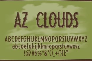 AZ Clouds: A Clean Sans Serif Font with Center Accents for Print and Display