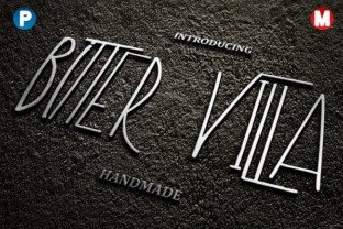 Bitter Villa: A Classy Handmade Font for Modern Design Projects