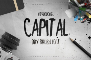 Capital Dry Brush: A Handcrafted Display Font Built for Impact
