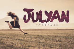 Julyan: A Handcrafted Display Font with Water-Paint Character