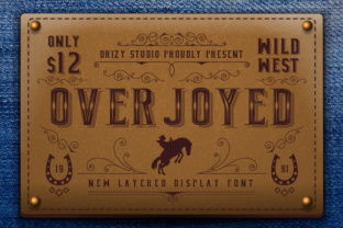 Overjoyed: A Layered Display Font with Americana Cowboy Soul