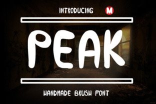 Peak: A Handmade Brush Font for Creative Projects