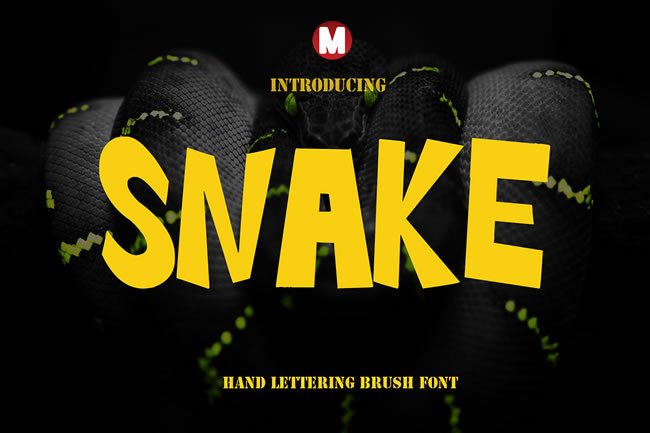 Snake: A Hand Lettering Brush Font for Creative Design Projects