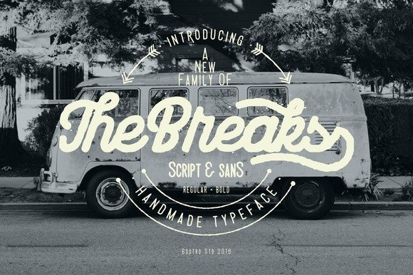 The Breaks: A Retro Painterly Display Font with Character