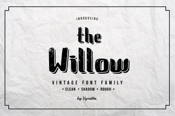 The Willow: A Hand-Made Display Font for Vintage-Inspired Branding and Design